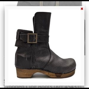 Sanita Wooden Clog Boots